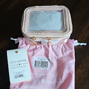 Poppy & Peonies Pink and Cream Cosmetic Case